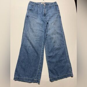 AMO Edith Wide leg Trouser Light Blue Flare Jeans size 27